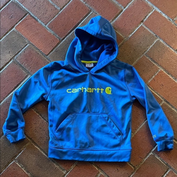 Carhartt  Blue Sweatshirt Yellow Accent - Picture 1 of 4